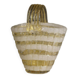 Glass basket attributed to Ercole Barovier for Barovier & Toso around the 1940s.