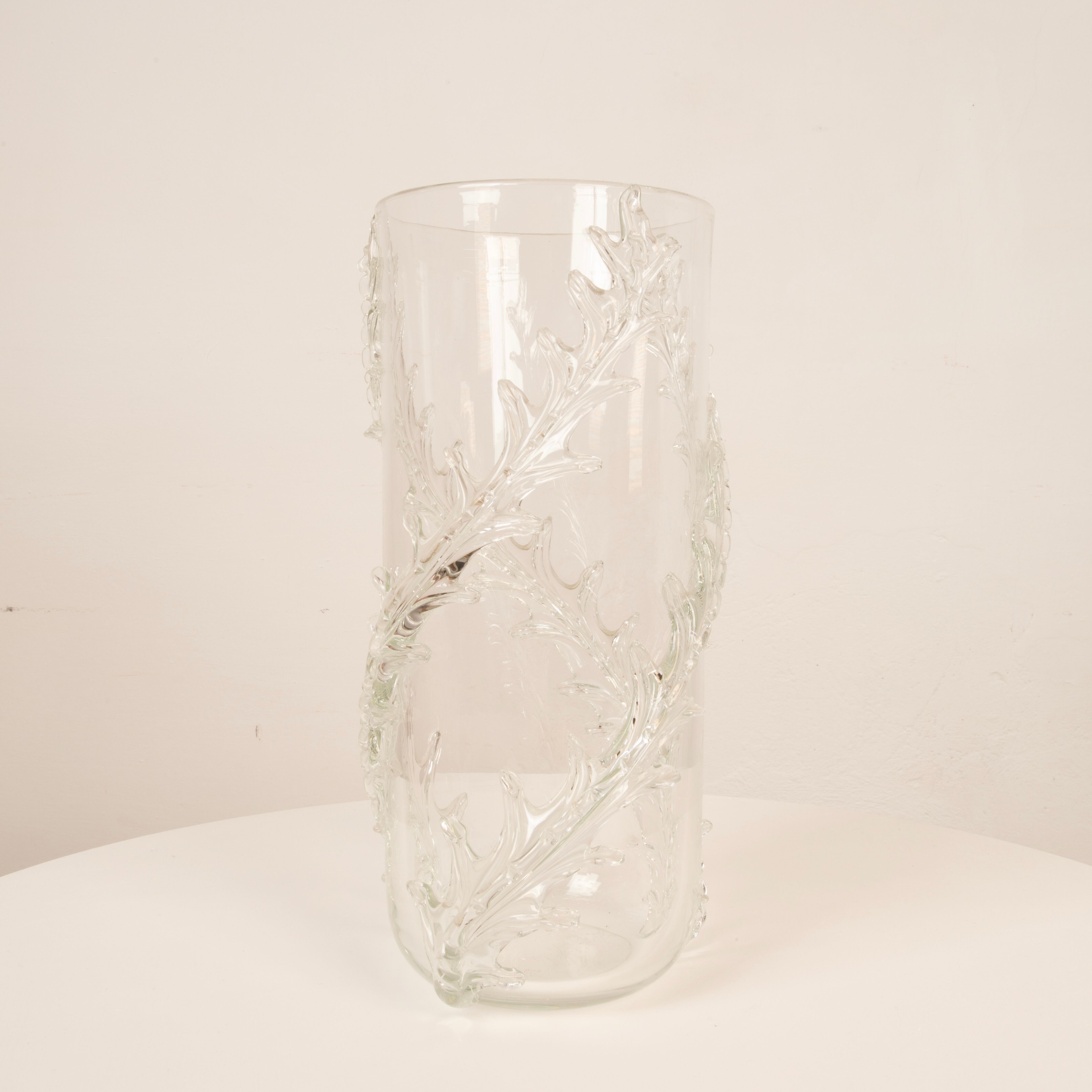 Rare monumental Piumato vase by Barovier & Toso, 1940s