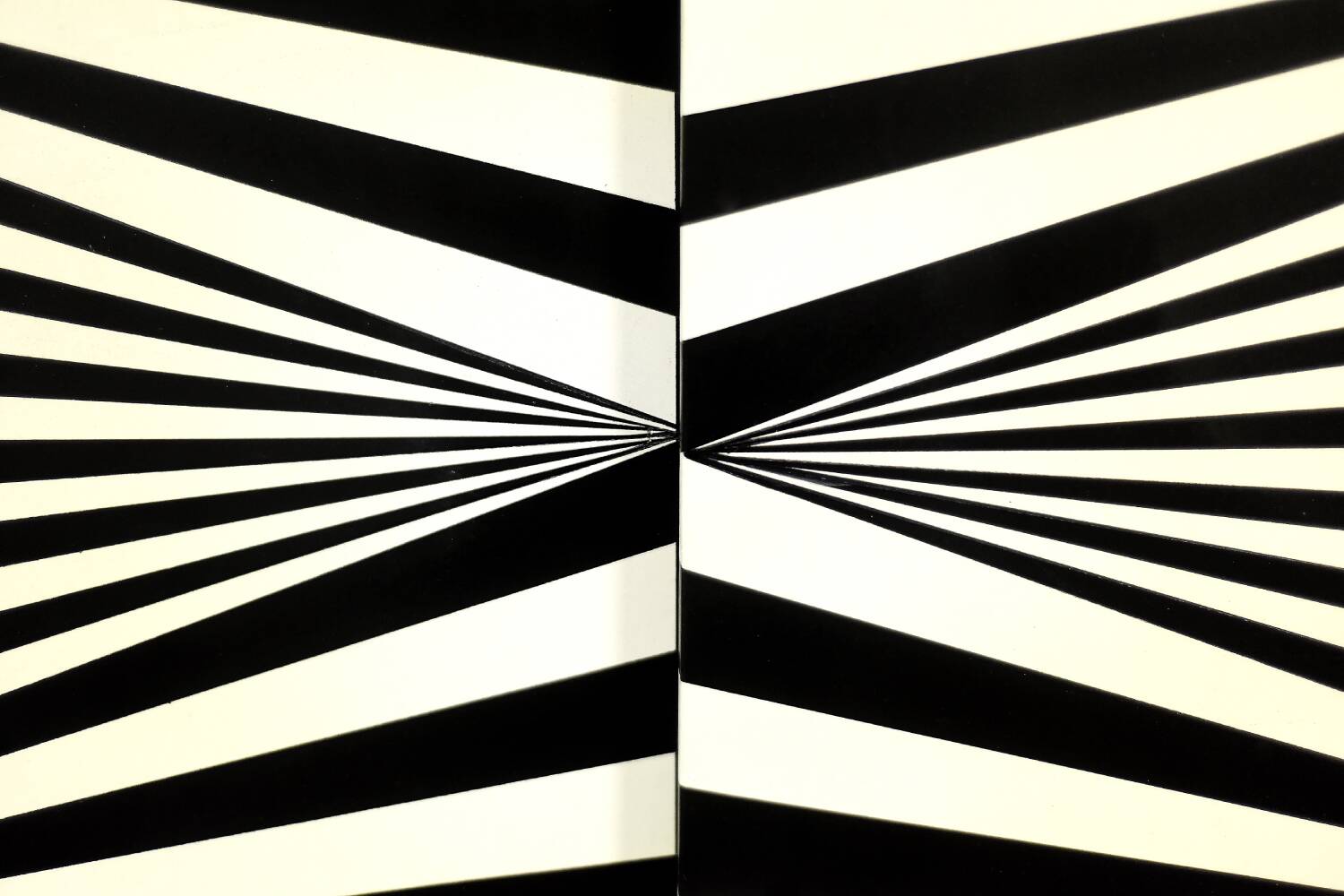 Scandinavian sideboard in birch with hand-painted op-art pattern, 1960s