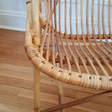 Pair of rattan armchairs