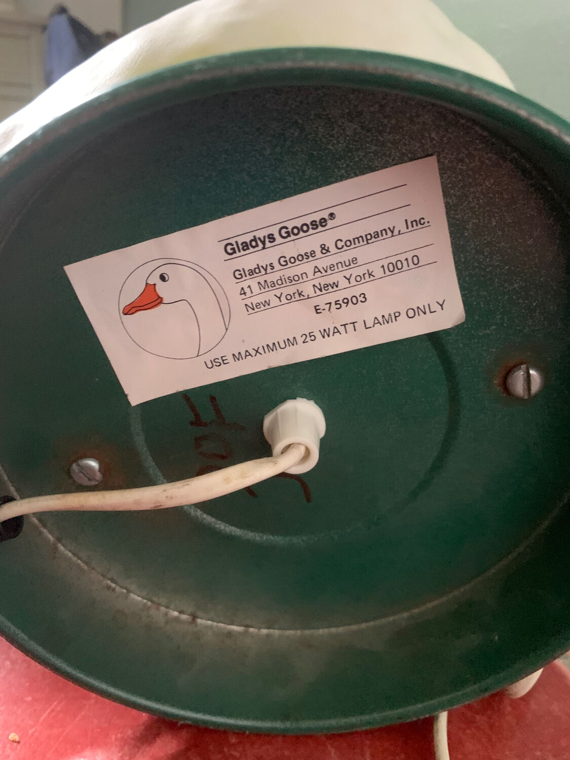 Vintage goose lamp for children design 1980