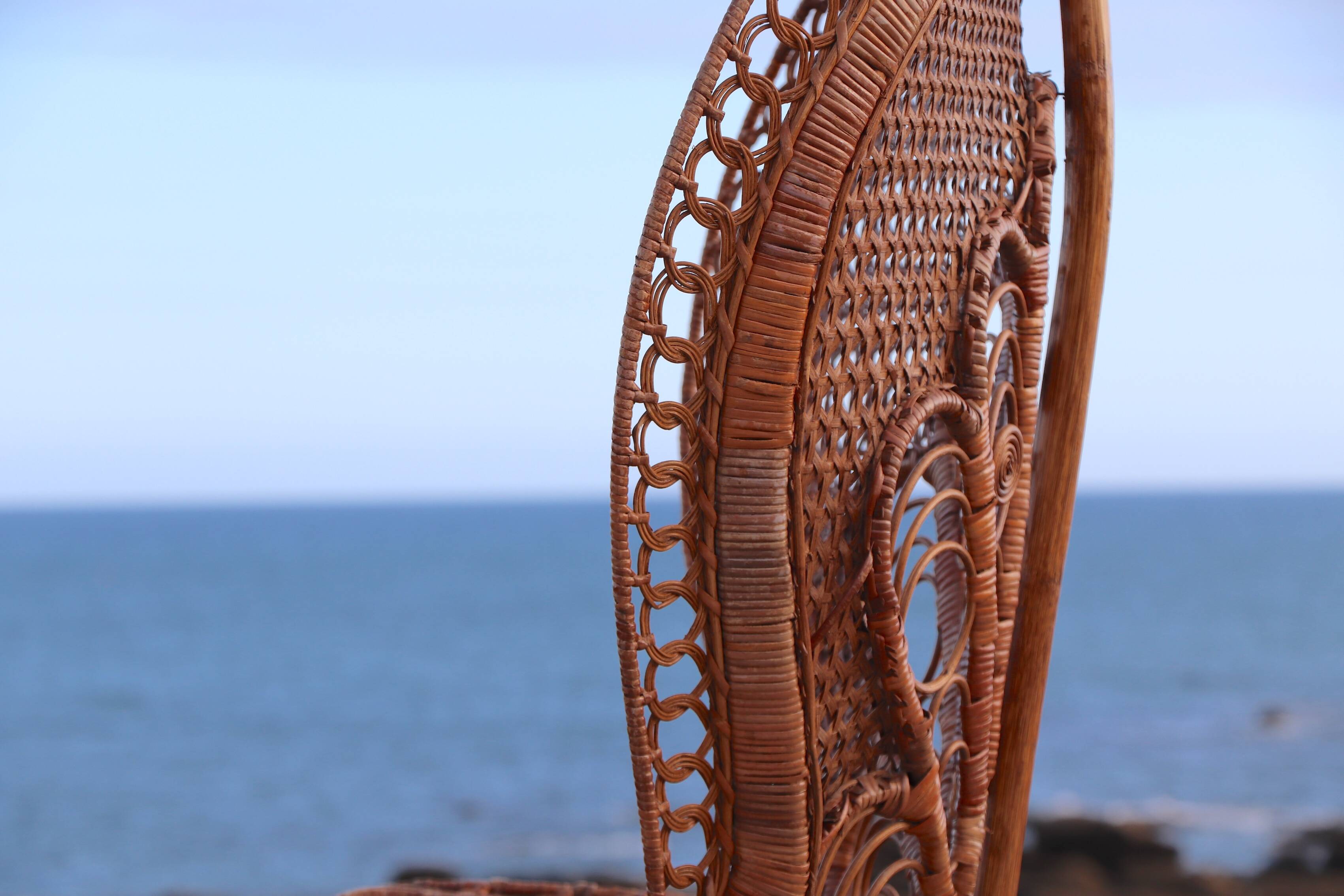 "Emmanuelle" armchair (Peacock chair) in rattan, 20th century