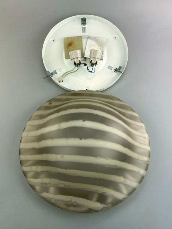 Plafonnier en verre espace design 70s