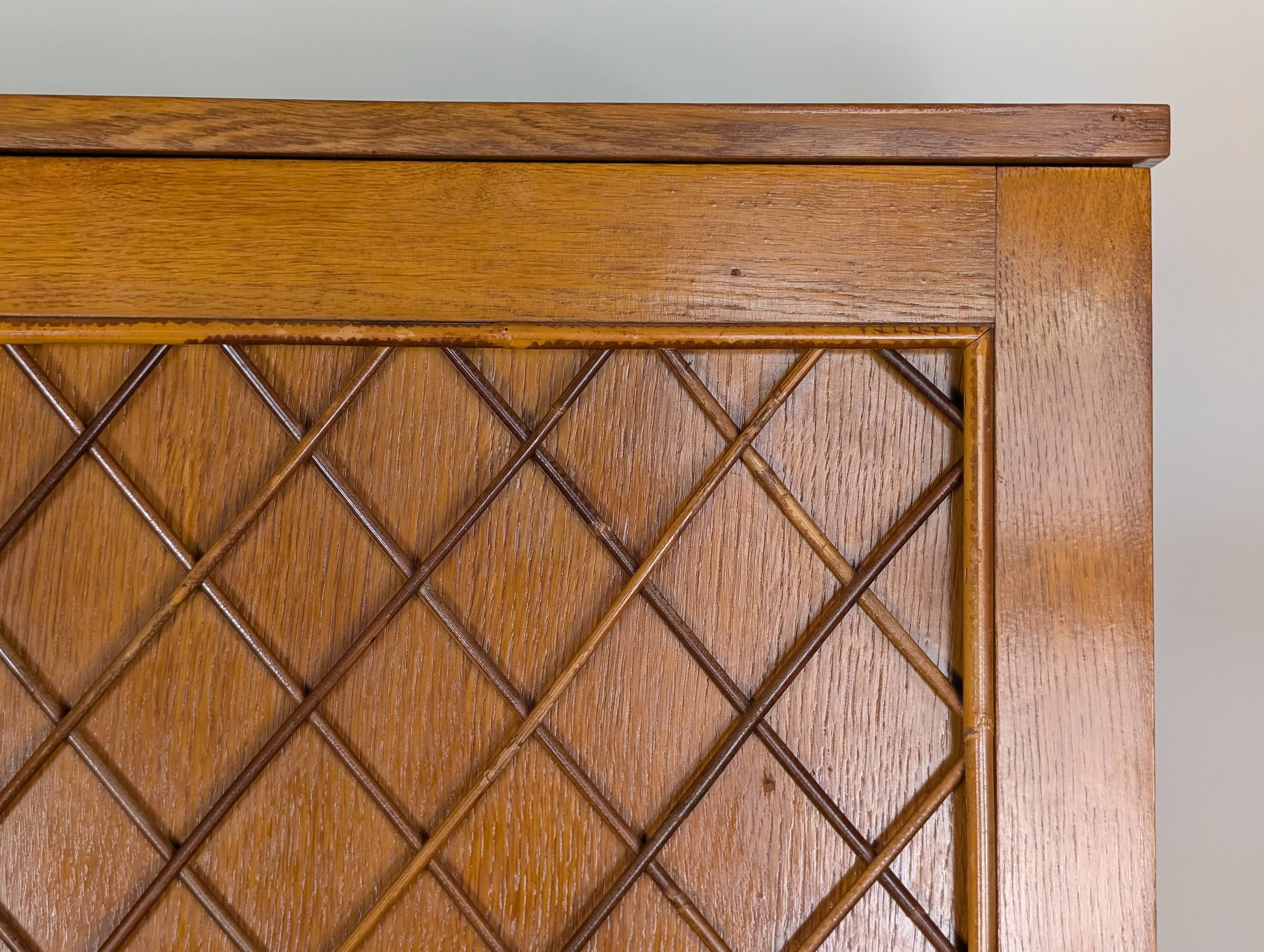 Wood and rattan wardrobe 60'