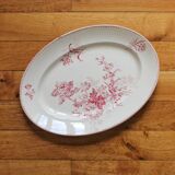 Oval flat in iron earth model "Fontanges" U&C Sarreguemines