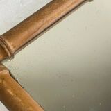 Early 20th Century Bamboo Style Turned Wood Hanging Mirror