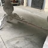 Large middle red speckled marble top table