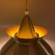 Vintage Danish chrome/ochre pendant - Doo Wop style lamp