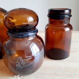 Amber glass bottles