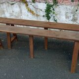 Pair of oak benches 166 cm