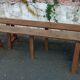 Paire de bancs en chêne 166 cm