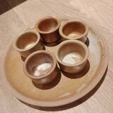 Mini iridescent vintage stoneware mugs