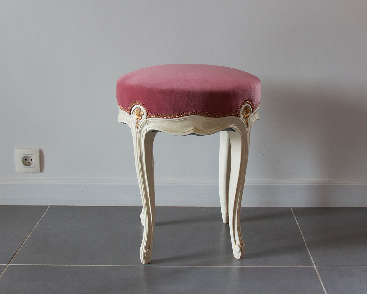 Louis XVI velvet stool