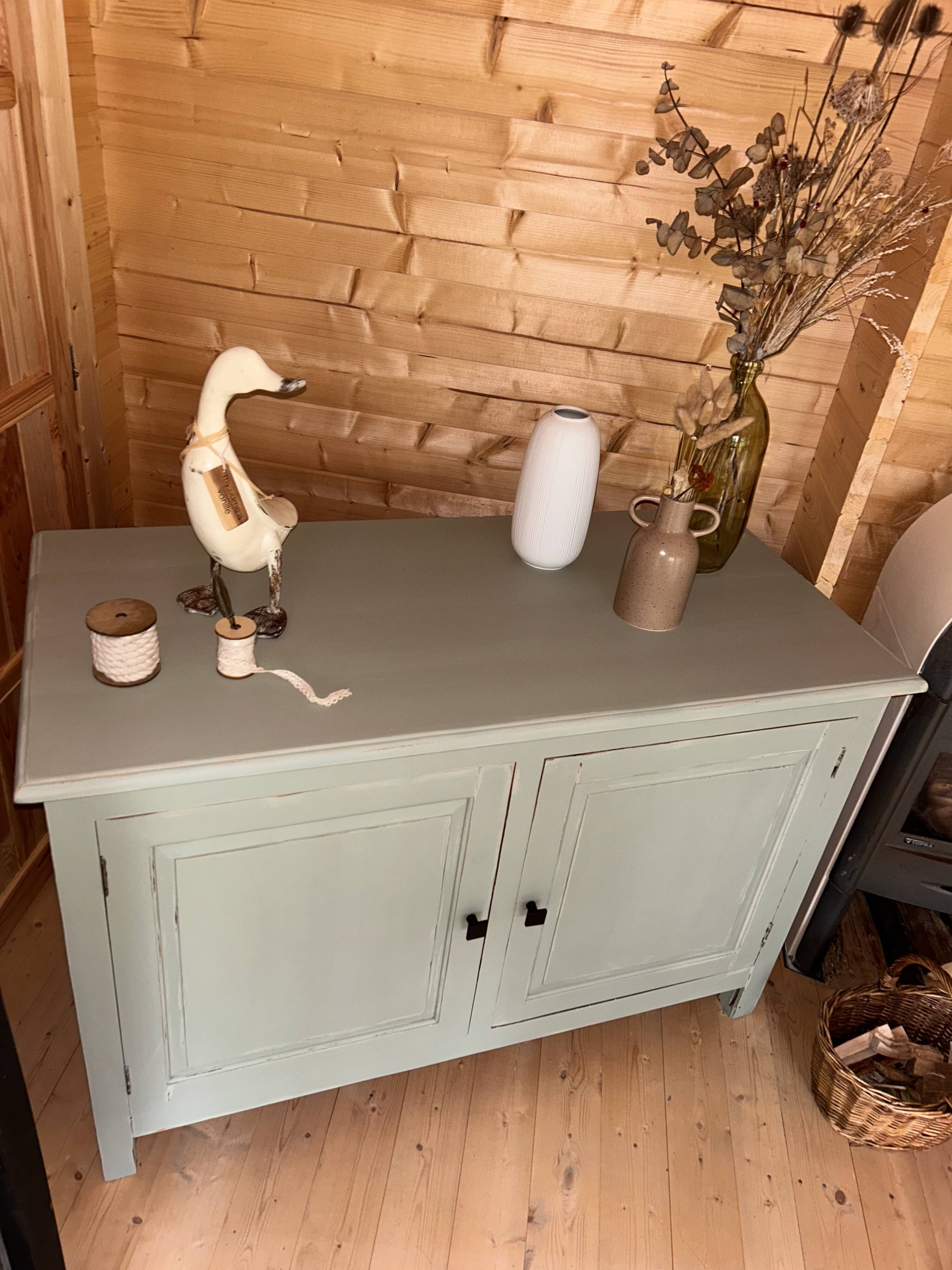 Renovated solid wood sideboard