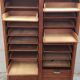 old double filing cabinet with curtains in oak professional furniture
