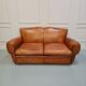 Vintage french leather sofa c1950