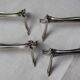 Lot of 4 silver metal knife holders "Christofle"
