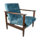 Fauteuil GFM-142 en velours caméléon bleu par Edmund Homa, années 1970