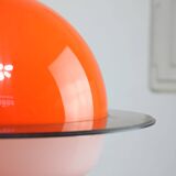 Italian Orange Space Age Saturn Lamp, 70s