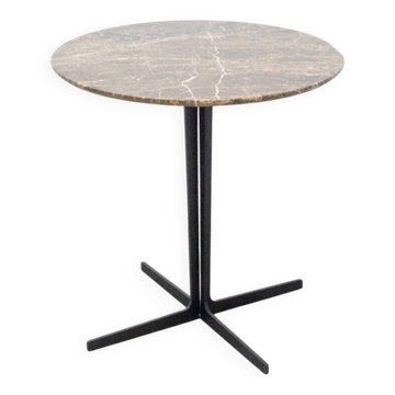 Refurbished round table TACCHINI Split Ø70 brown marble second choice