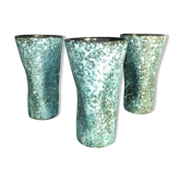 3 vases céramique modernistes turquoise forme libre nissy annecy circa 1950