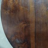 Table basse ronde en guéridon et acajou