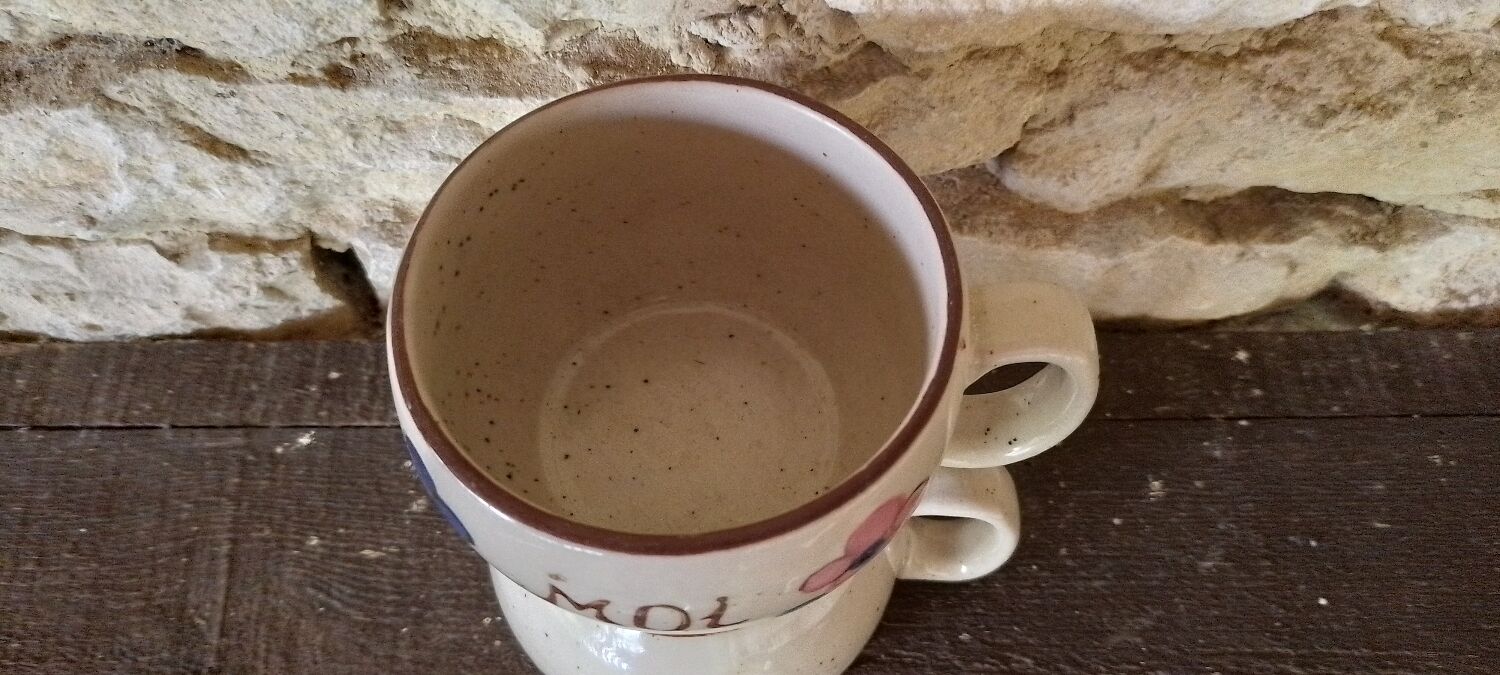 Vintage You and Me Stoneware Bowls