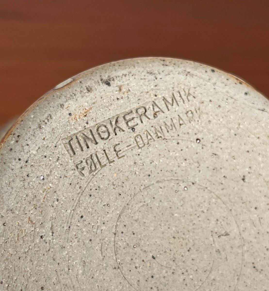 Mid-century modern Danish studio pottery candlestick by Tingkeramik, 1960s