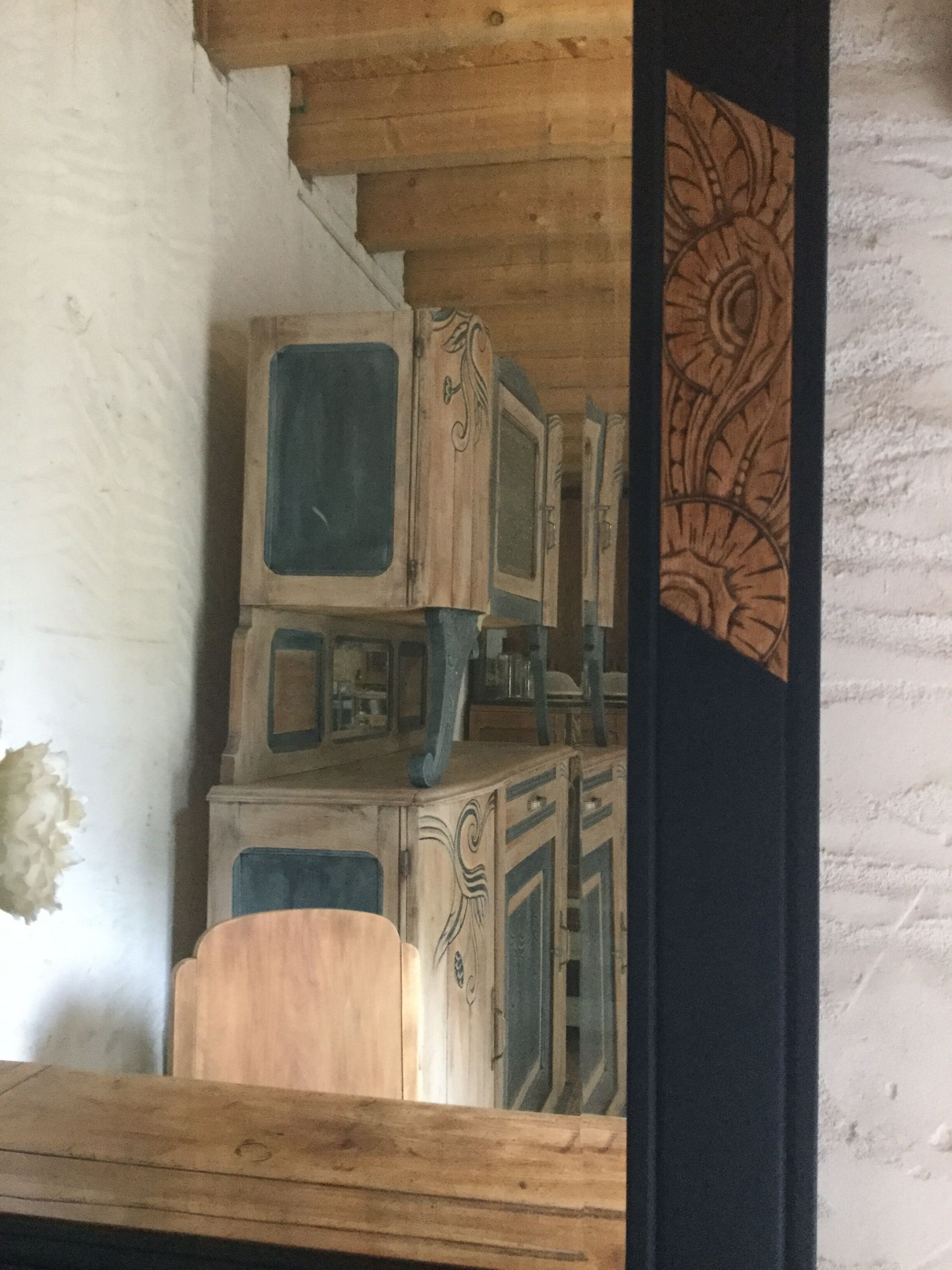 Great mirror Art Deco old 99x132cm