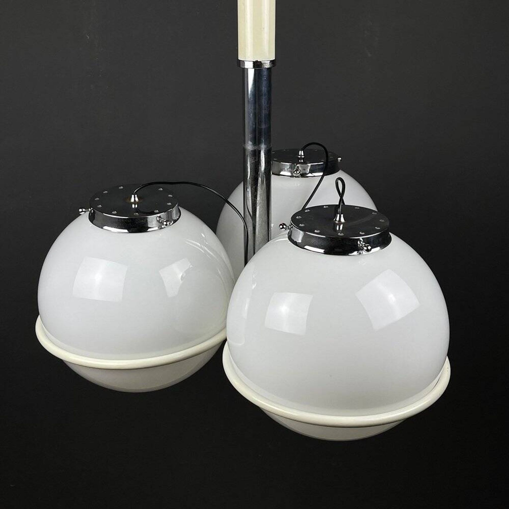 Lustre globe en verre de Murano par Gino Sarfatti, Italie, années 1960