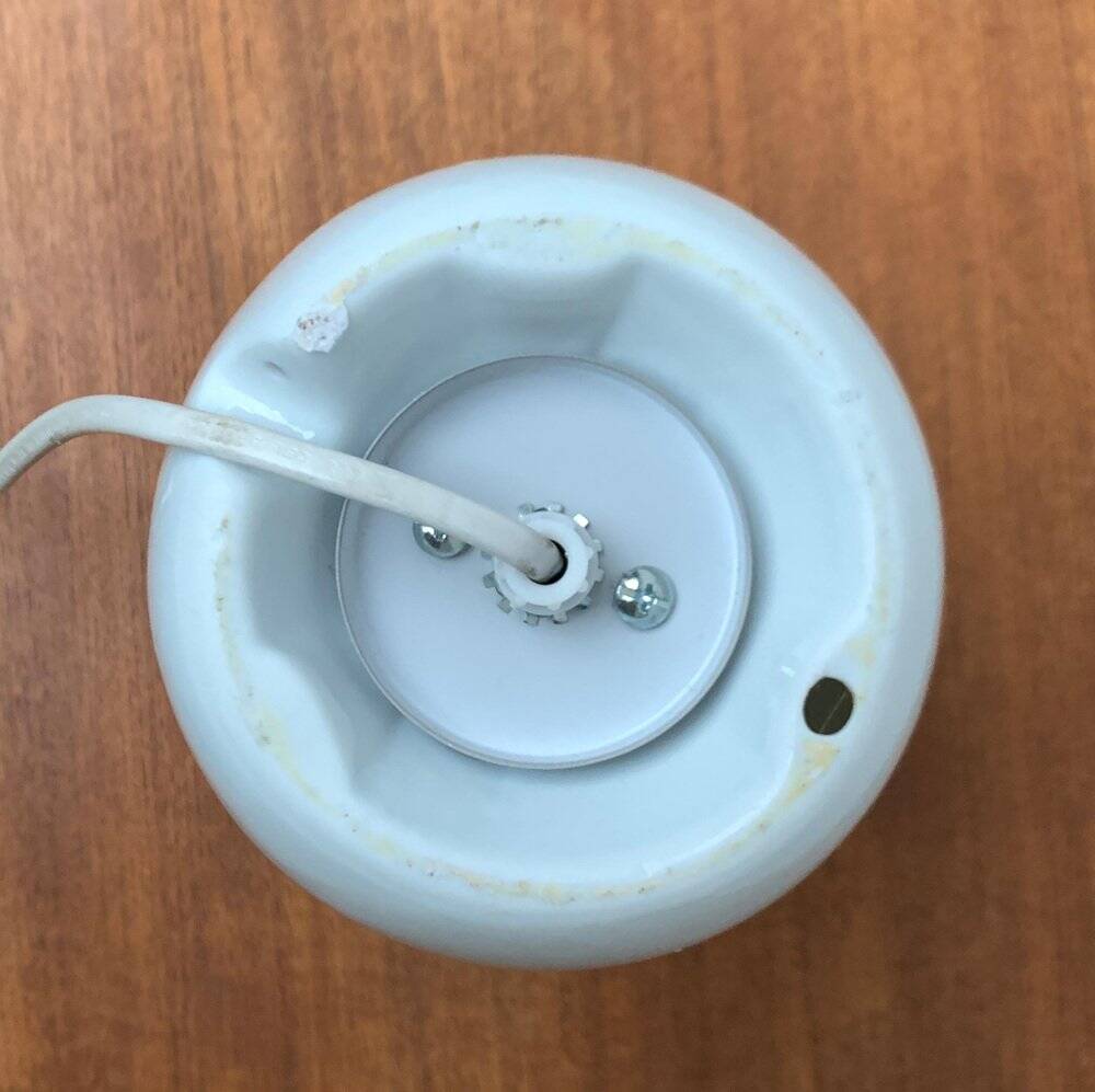 Postmodern porcelain table lamp from Ikea, 2000s.