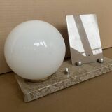 Art Deco marble photo holder lamp