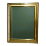 Very large Deknudt mirror with faux gold leaf frame, 1980s. Belgium