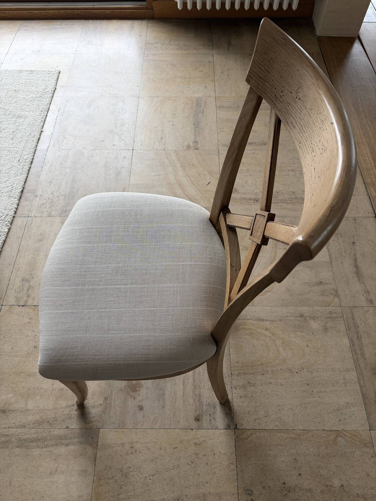 6 Roche Bobois chairs model Hauteville in solid beech.