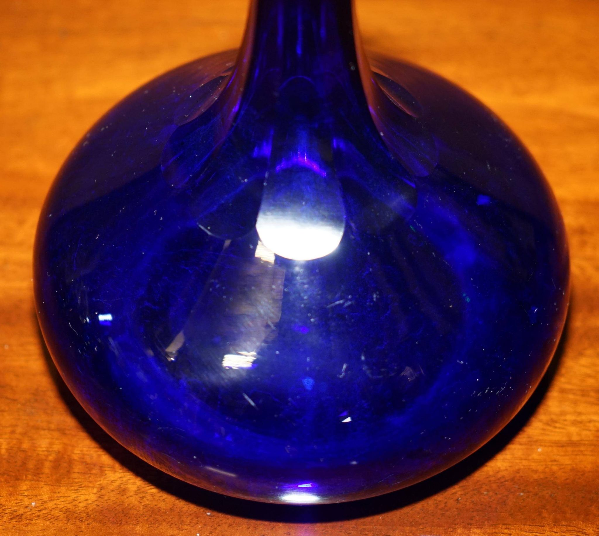Sherry Carafe and Antique Bristol Blue Glasses
