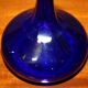 Carafe à Sherry et Verres en Verre Bleu Bristol Antique