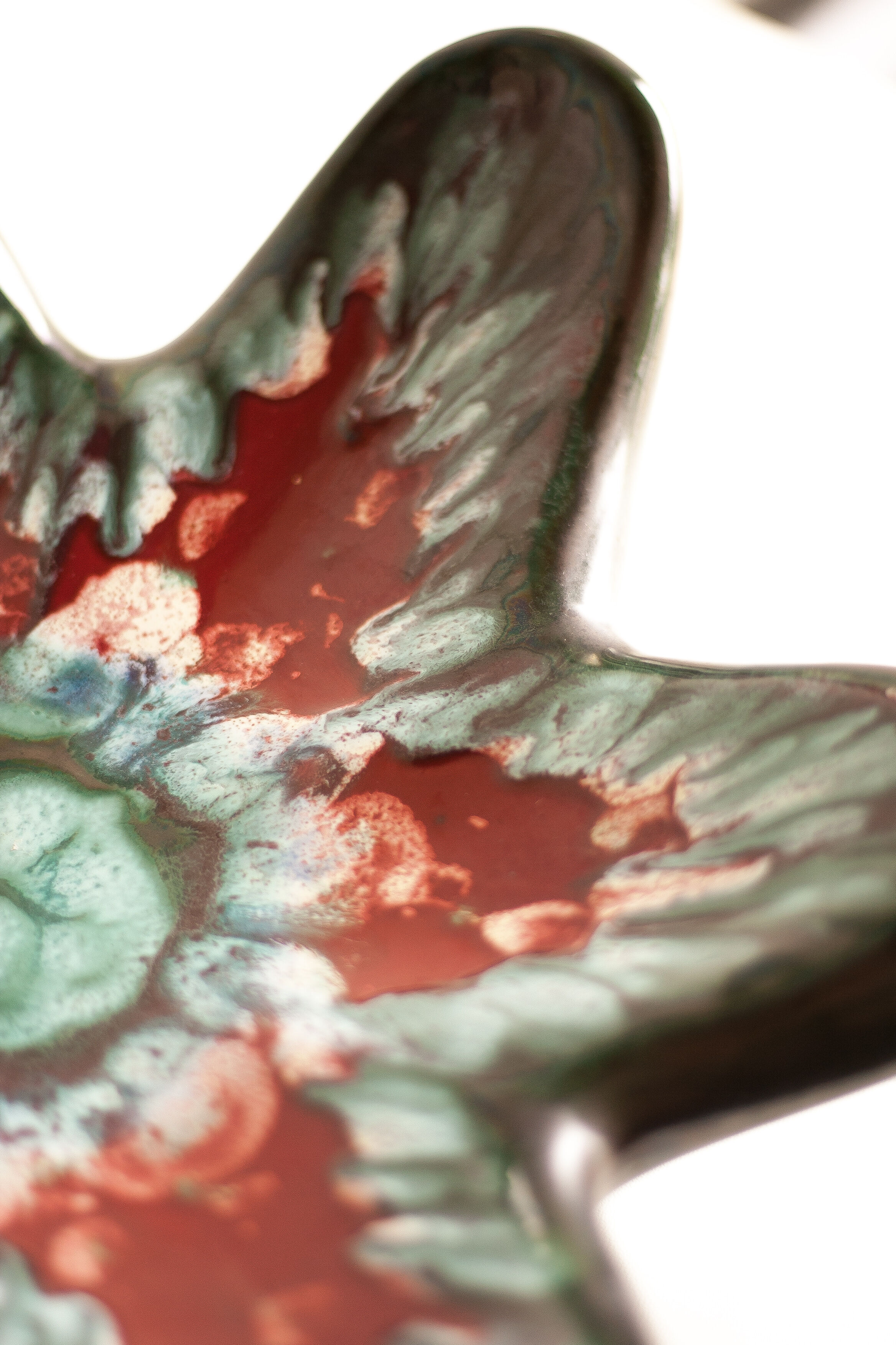 Flat ceramic Longwy Tourmalines, Made in France