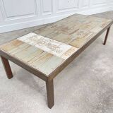 Roger Capron coffee table, green gray tones