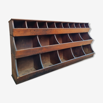 Antique grocery cabinet shop cabinet pine compartment unit 230 cm