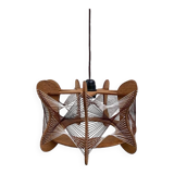 Hanging wood and stretched wire