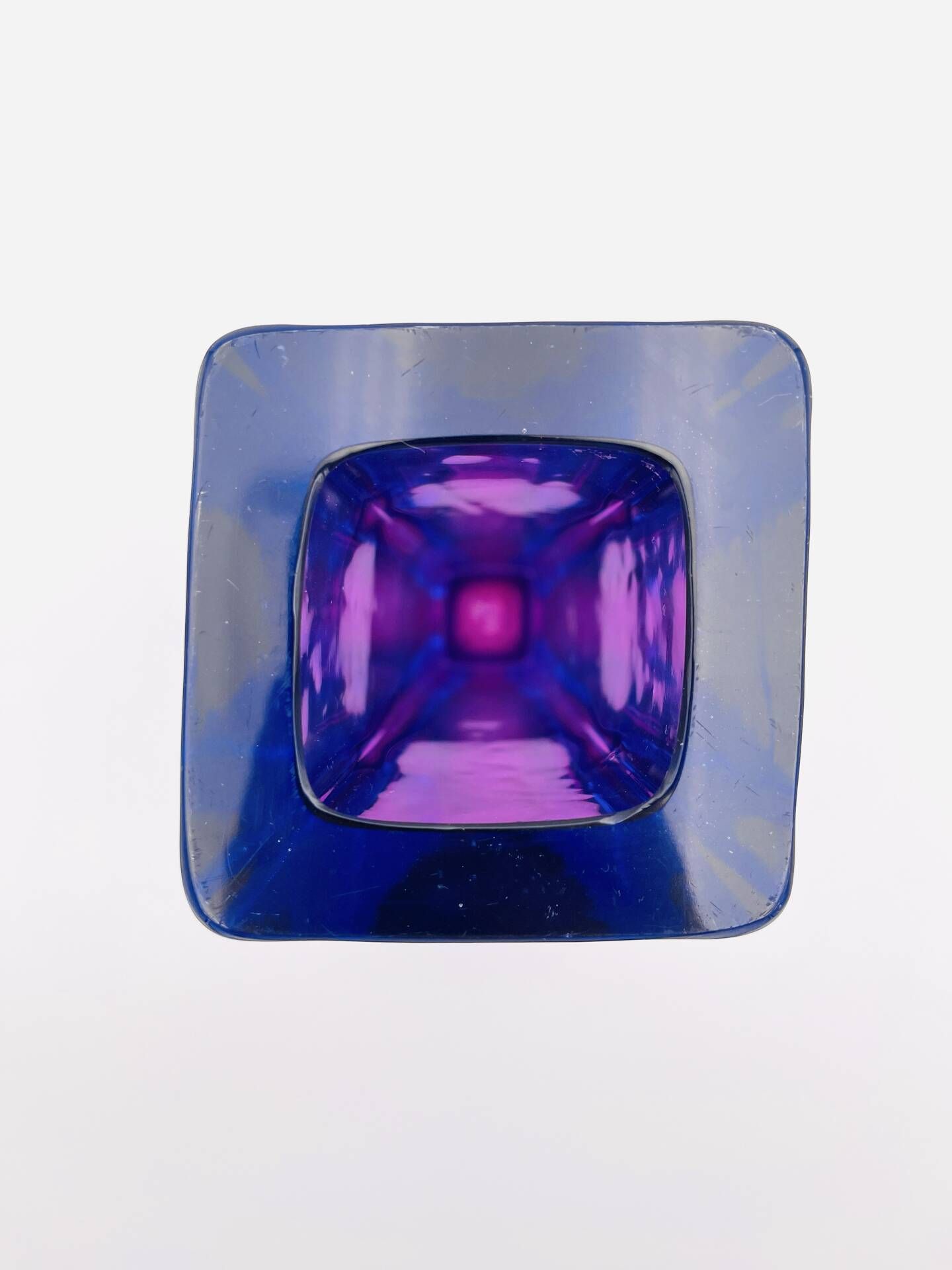 Murano Sommerso Vase Blue Purple Mandruzzato 20th Century - 27cm 3kg