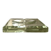 Modernist glass and mirror ashtray and pocket tray, Jean Luce