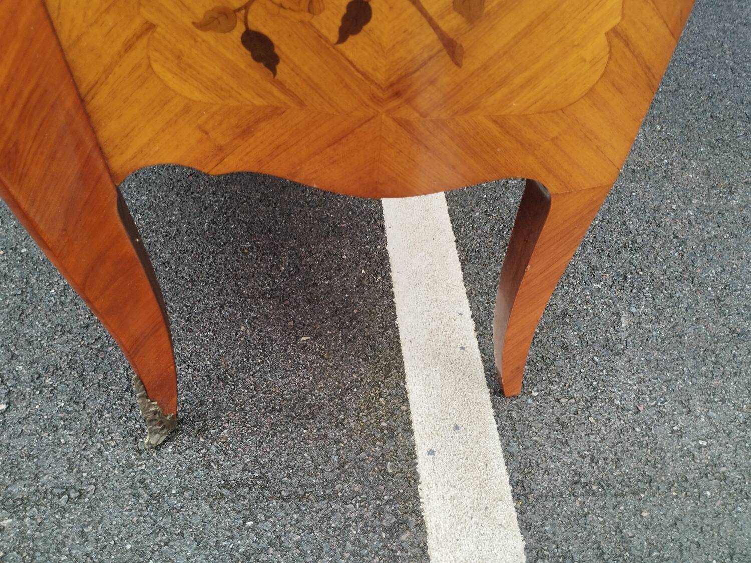 Old louis xv style marquetry chest of drawers