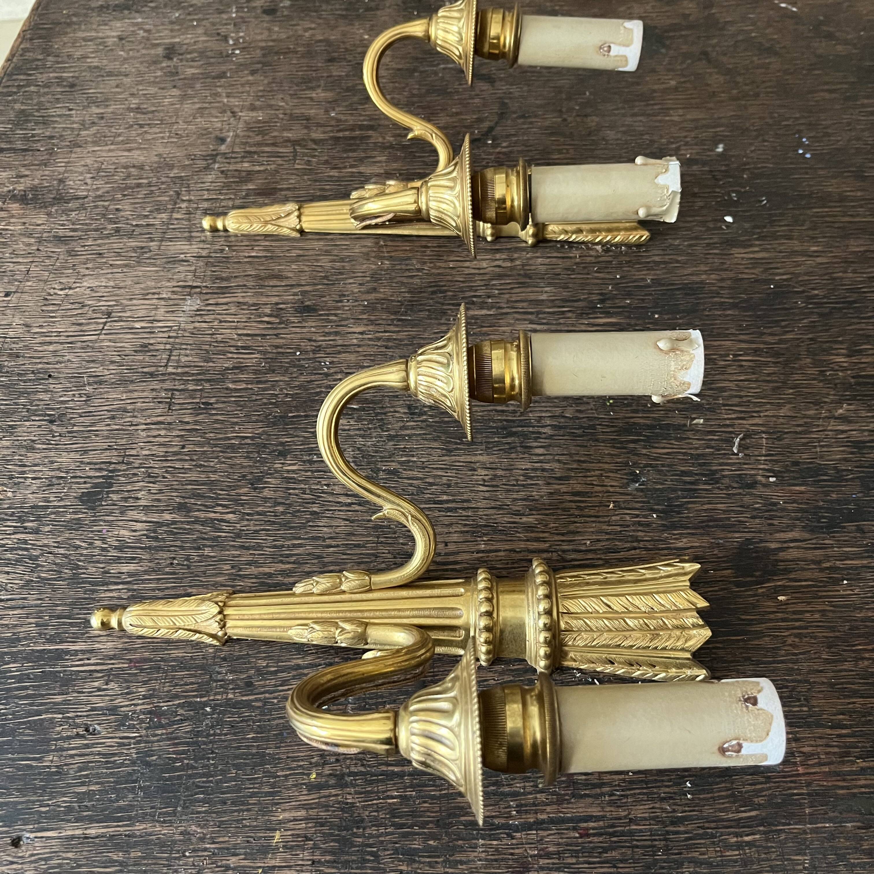 Pair of neo classic wall lights