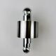 Space age 2-light wall sconce, chromed metal, Italy, 1970s