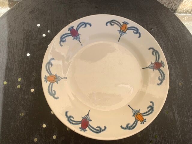 4 flat plates longchamp iron earth model Suzy art deco