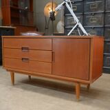 Small vintage teak low cabinet 1960