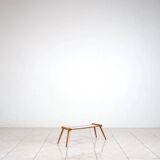 Side table by Max Kment in walnut / glass