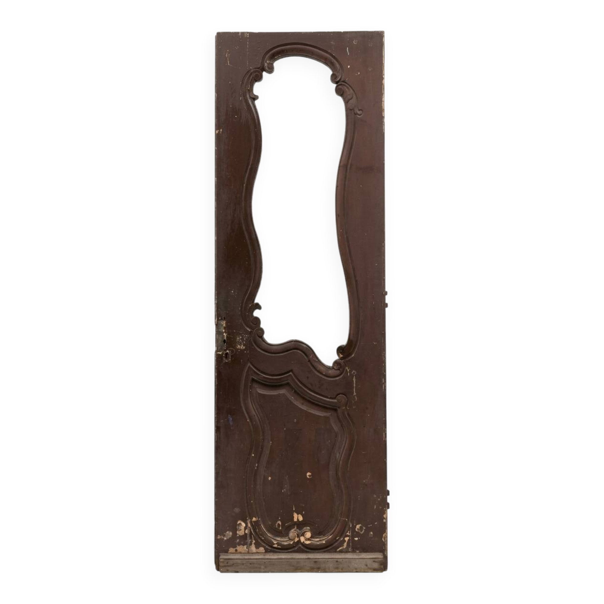 Old glass shop door in oak