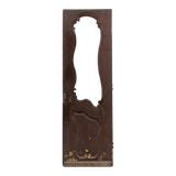 Old glass shop door in oak